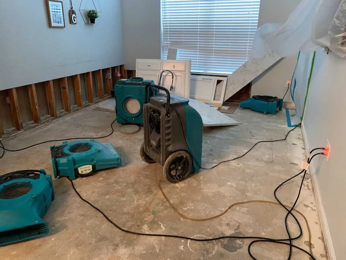 Dehumidifier in flood-cut room for Water Extraction & Removal in Middleton